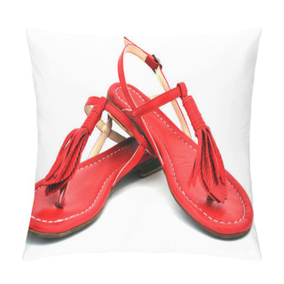 Personality  Two Red Sandals Pillow Covers