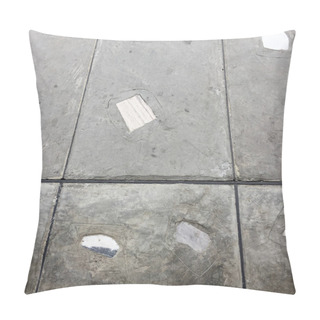 Personality  Old Vintage Concrete Stone Tiles Floor Background Pillow Covers