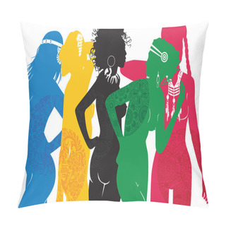 Personality  Girls Are Different Sides Of The World Pillow Covers