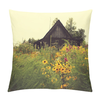 Personality  Scenic Shot Of The Old Barn Buildings In Latvia Pillow Covers