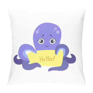 Personality  Octopus With The Template For The Message Pillow Covers