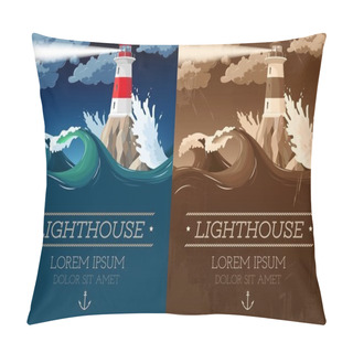 Personality  Lighthouse On The Rock Pillow Covers