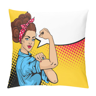Personality We Can Do It Poster. Pop Art Sexy Strong Girl. Classical American Symbol Of Female Power,. Pillow Covers
