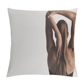 Personality   Woman Doing Stretching Exercises  Pillow Covers