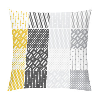 Personality  Geometric Seamless Patterns: Dots, Squares Pillow Covers