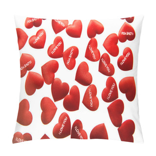 Personality   Background With Red Hearts Pillow Covers