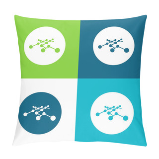 Personality  Bettercodes Logo Flat Four Color Minimal Icon Set Pillow Covers