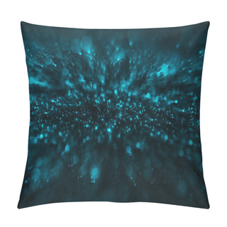 Personality  Abstract Background With Turquoise Blurred Glitter Pillow Covers