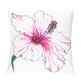 Personality  Tropical Hibiscus Flower Pillow Covers