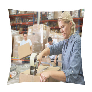Personality  Workers In Distribution Warehouse Pillow Covers