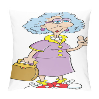 Personality  Peace Sign Lady Pillow Covers