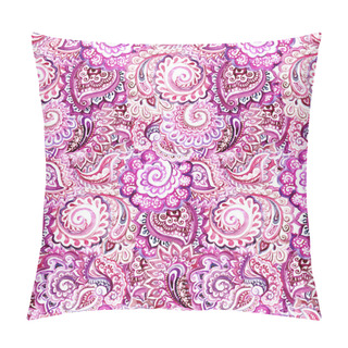 Personality  Seamless Ornamental Background With Indian Ornament. Pillow Covers