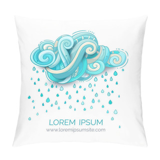Personality  Rain Cloud Sign. Pillow Covers