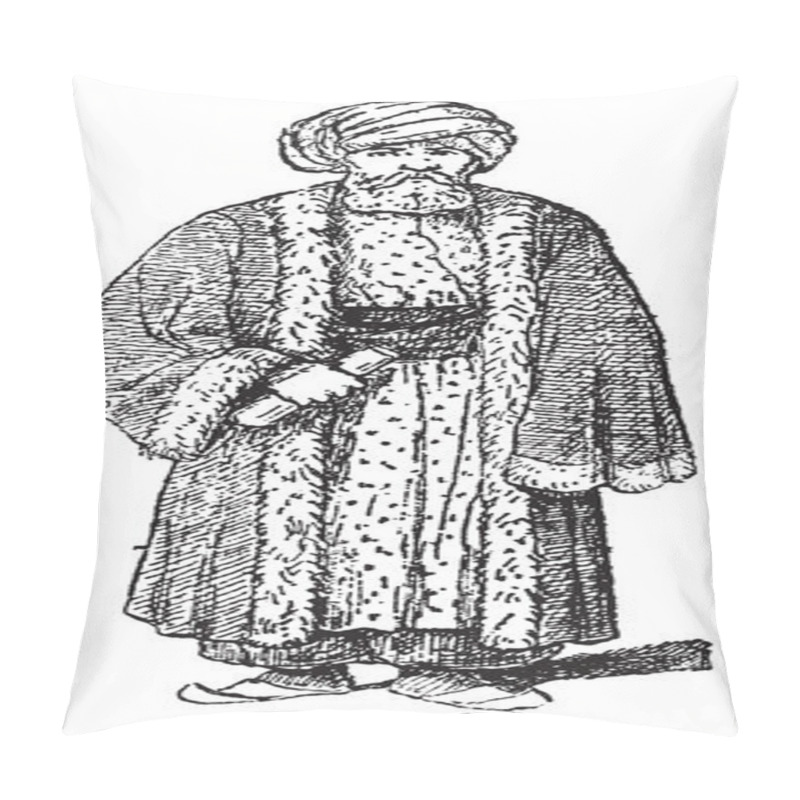 Personality  Ulama, vintage engraving pillow covers
