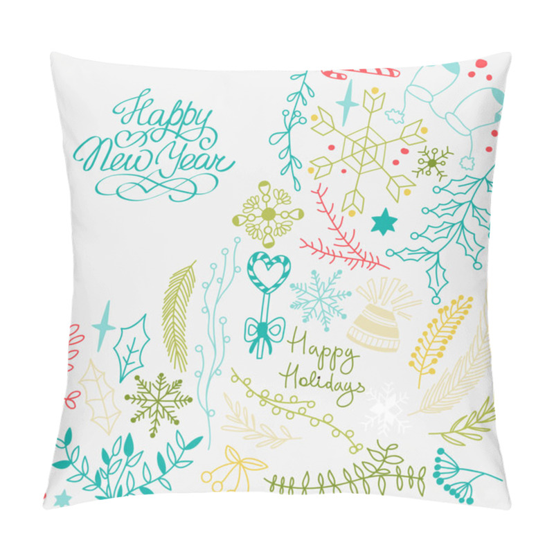 Personality  Winter Natural Colorful Sketch Background pillow covers