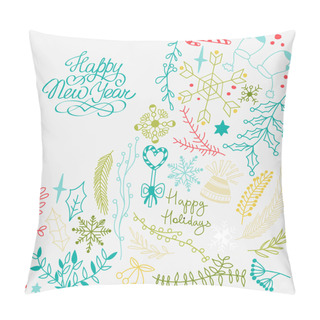 Personality  Winter Natural Colorful Sketch Background Pillow Covers