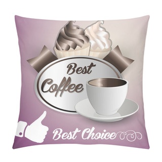 Personality  Background Of Coffee Ice Cream Pillow Covers