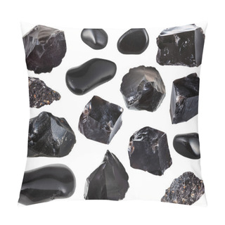Personality  Collection From Specimens Of Black Obsidian Pillow Covers