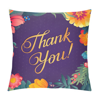 Personality  Thank You Floral Card Pillow Covers