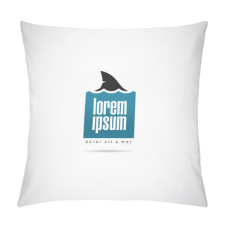 Personality  Shark Logo Template Pillow Covers