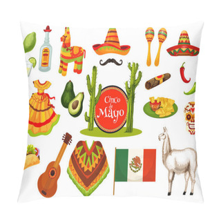 Personality  Cinco De Mayo Mexican Fiesta Party Icon Design Pillow Covers