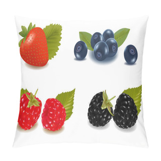 Personality  Raspberries, Blueberries, Blackberries And Strawberry. Pillow Covers