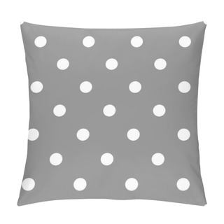 Personality  Tile Polka Dots Grey Vector Pattern For Decoration Wallpaper Background Pillow Covers