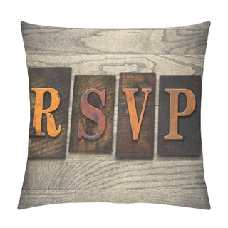 Personality  RSVP Wooden Letterpress Concept Pillow Covers