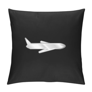 Personality  Airplane Silver Plated Metallic Icon Pillow Covers
