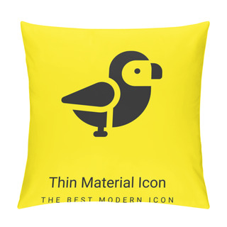Personality  Bird Minimal Bright Yellow Material Icon Pillow Covers