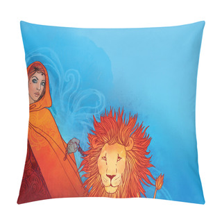 Personality  Leo Zodiac Sign As A Beautiful Girl Pillow Covers