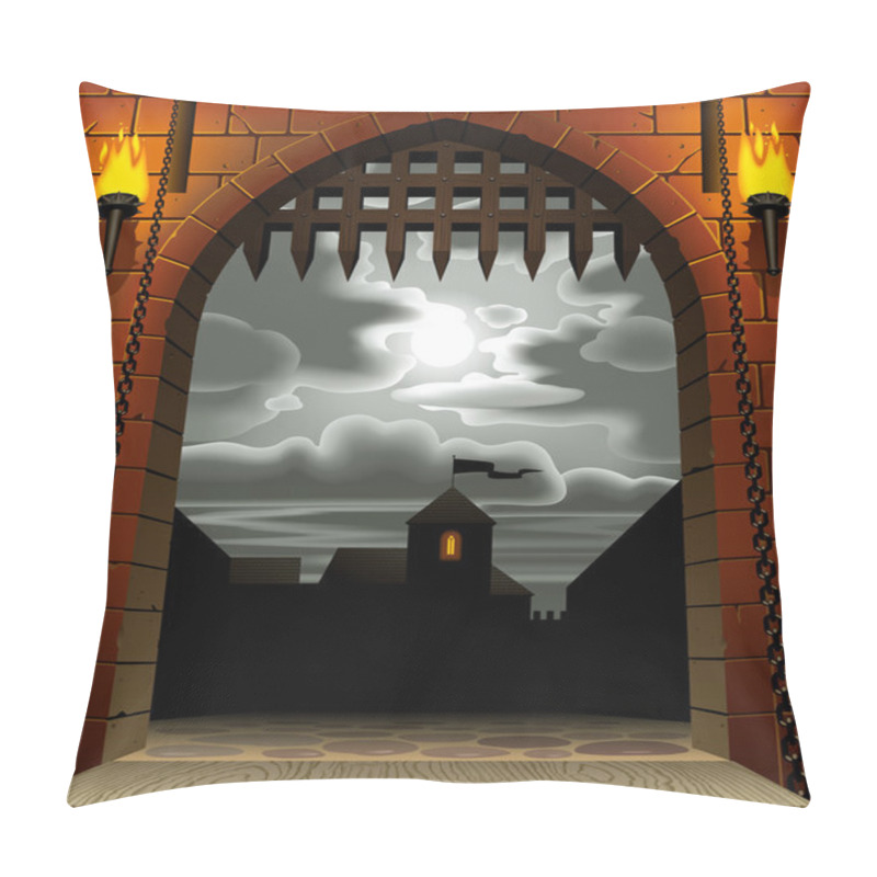 Personality  Castle gate pillow covers