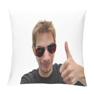Personality  Reassuring Thumbs Up With A Smile Pillow Covers