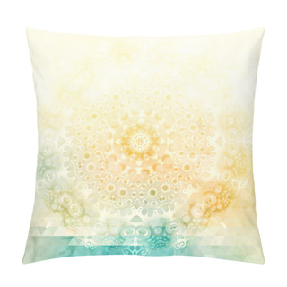 Personality  Flower Circle Design Background Pillow Covers