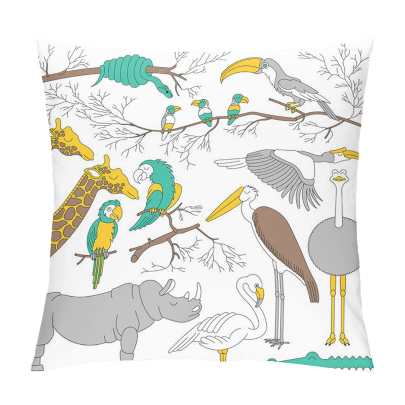 Personality  African animals sim 3 pillow covers