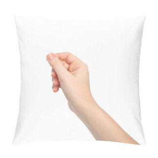 Personality  Isolated Woman Hand Holding An Object Pillow Covers
