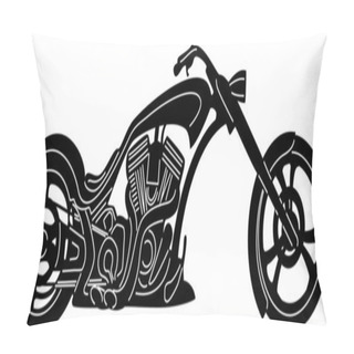 Personality  Motorcycle - Detailed Silhouette Pillow Covers