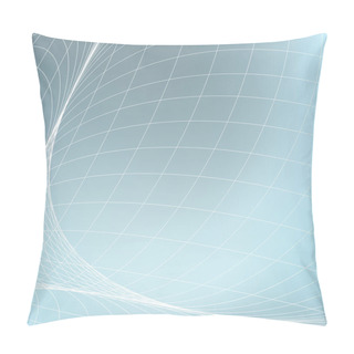 Personality  Abstract Geometric Background. Curves Diverging Fine Lines In Perspective Pillow Covers