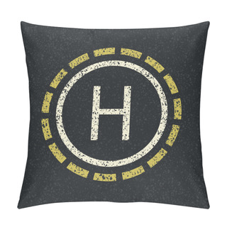 Personality  Helicopter Landing Pad, Vector, EPS8 Pillow Covers