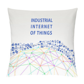 Personality  Industrial Internet Of Things Vector Illustration Background Pillow Covers