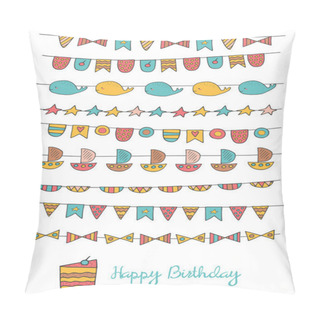 Personality  Cute Hand Drawn Doodle Birthday Card Pillow Covers