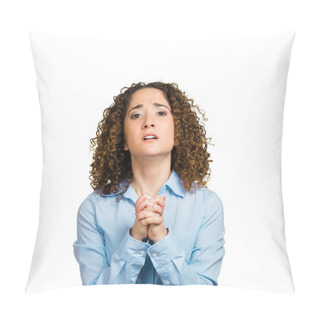 Personality  Woman Begging For Help Forgiveness Pillow Covers