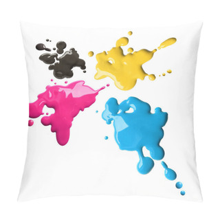 Personality  Cmyk Color Splashes Pillow Covers