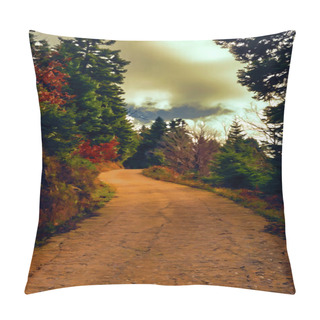 Personality  Forest Road Landscape Painting Pillow Covers
