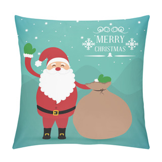 Personality  Merry Christmas Card Design. Pillow Covers