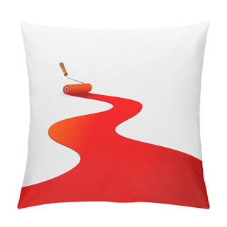 Personality  Red Paint And Roller Pillow Covers