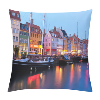 Personality  Evening Scenery Of Nyhavn In Copenhagen, Denmark Pillow Covers
