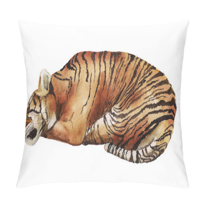 Personality  Watercolor Sleeping Tiger Pillow Covers