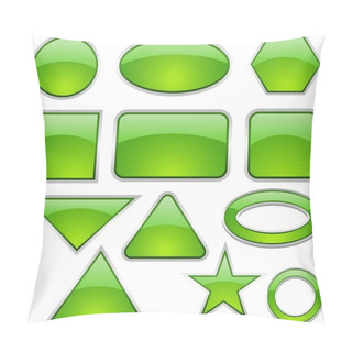 Personality  Green Glass Shapes Pillow Covers