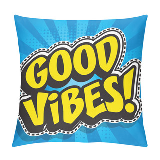 Personality  Pop Art Fashion Chic GOOD VIBES Sticker Pillow Covers